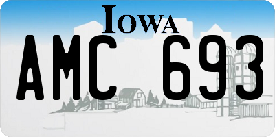 IA license plate AMC693