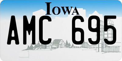 IA license plate AMC695