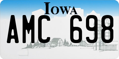 IA license plate AMC698