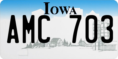 IA license plate AMC703