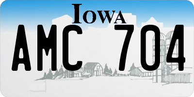 IA license plate AMC704