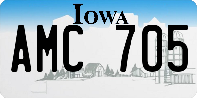 IA license plate AMC705