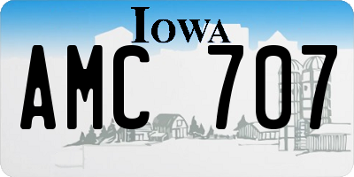 IA license plate AMC707