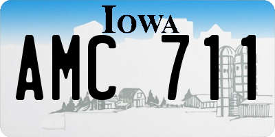 IA license plate AMC711