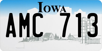 IA license plate AMC713