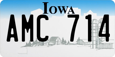 IA license plate AMC714