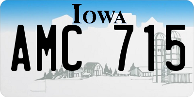 IA license plate AMC715