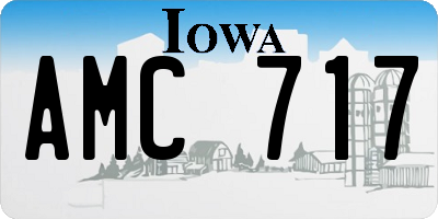 IA license plate AMC717