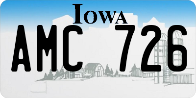 IA license plate AMC726