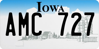 IA license plate AMC727