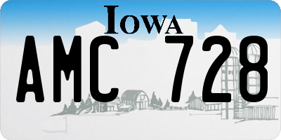 IA license plate AMC728