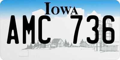 IA license plate AMC736