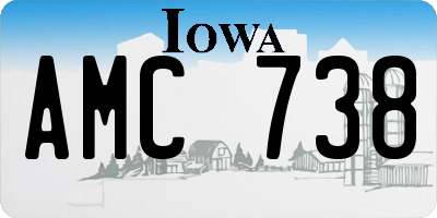 IA license plate AMC738