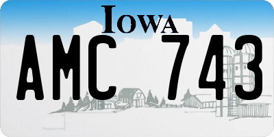 IA license plate AMC743