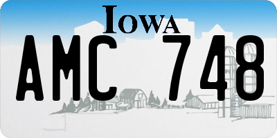 IA license plate AMC748