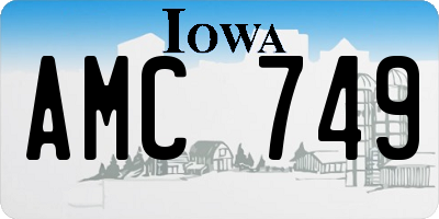 IA license plate AMC749