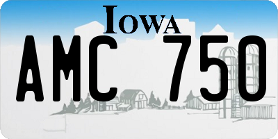 IA license plate AMC750