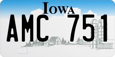 IA license plate AMC751