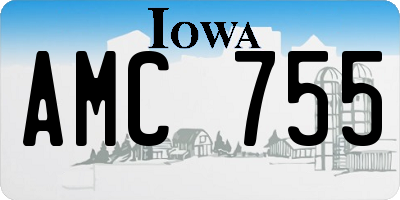 IA license plate AMC755