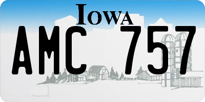 IA license plate AMC757