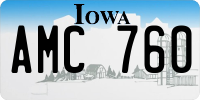 IA license plate AMC760