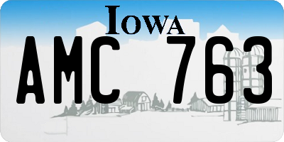 IA license plate AMC763