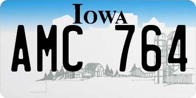 IA license plate AMC764