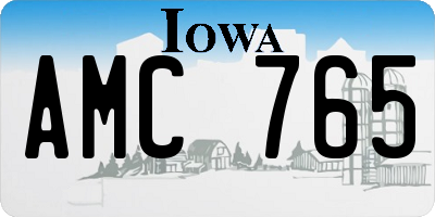 IA license plate AMC765