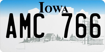 IA license plate AMC766