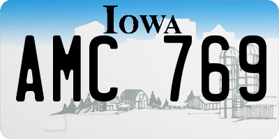 IA license plate AMC769