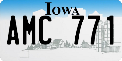 IA license plate AMC771