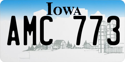 IA license plate AMC773