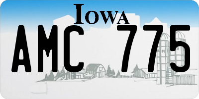 IA license plate AMC775