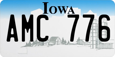 IA license plate AMC776