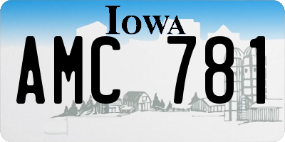 IA license plate AMC781