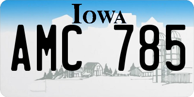 IA license plate AMC785
