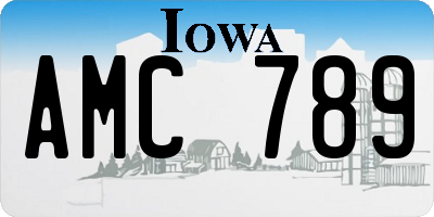 IA license plate AMC789