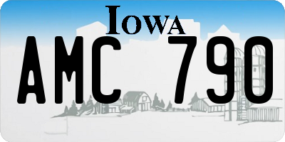 IA license plate AMC790