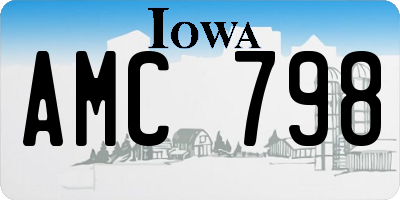 IA license plate AMC798