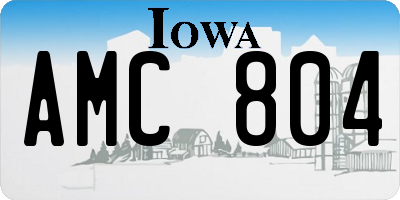 IA license plate AMC804
