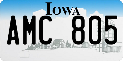 IA license plate AMC805