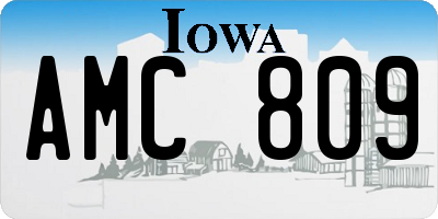 IA license plate AMC809