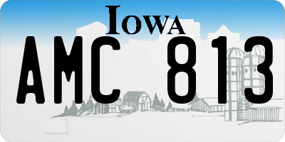 IA license plate AMC813