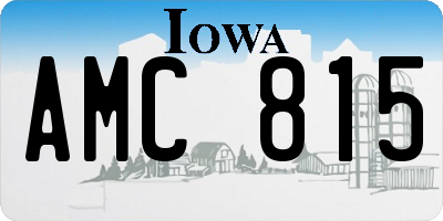 IA license plate AMC815