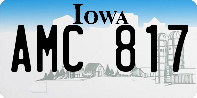 IA license plate AMC817