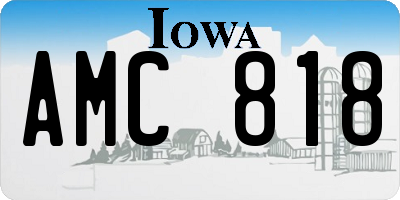 IA license plate AMC818
