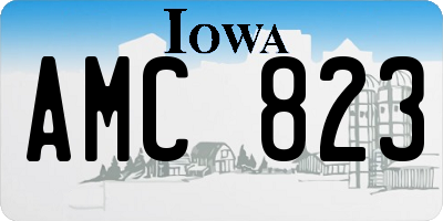IA license plate AMC823