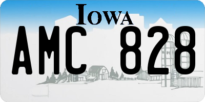 IA license plate AMC828