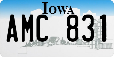 IA license plate AMC831