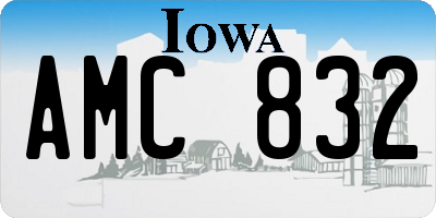 IA license plate AMC832